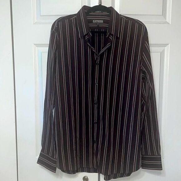 Express modern fit stretch cotton button down shirt - Picture 1 of 5